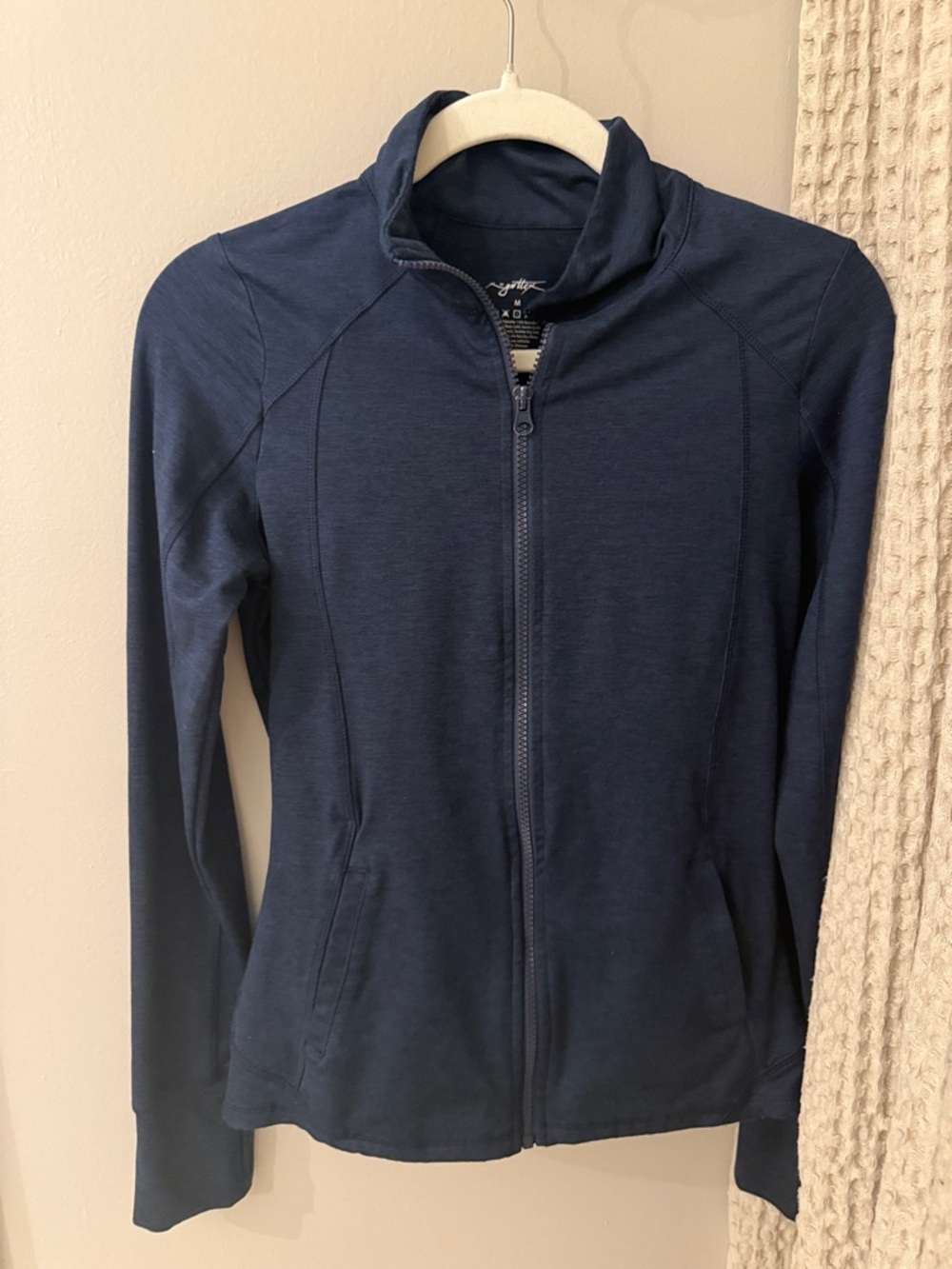 By Gottex Black Zip Up Athletic Jacket Womens Medium Stretch Activewear